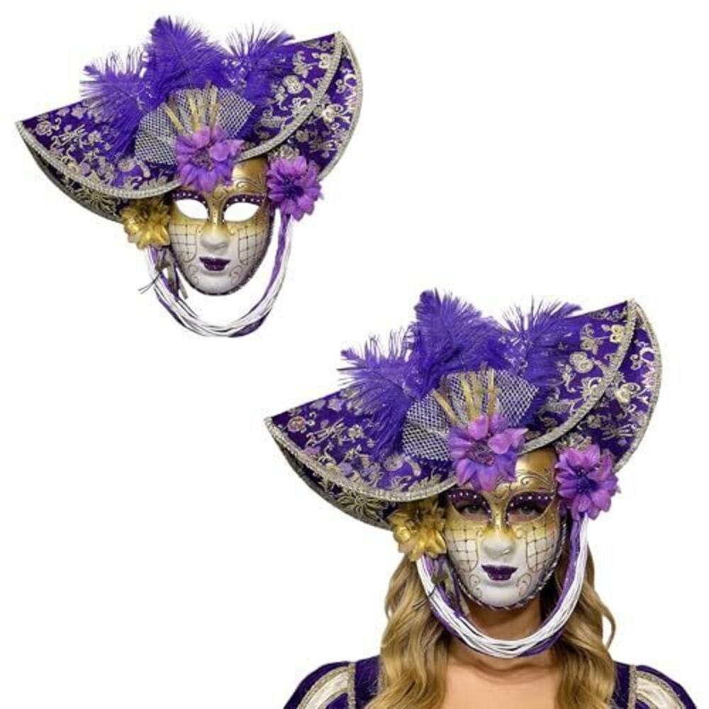 4153 Vintage Venetian Jester Mask Carnival mardi gras Cosplay Party Costume